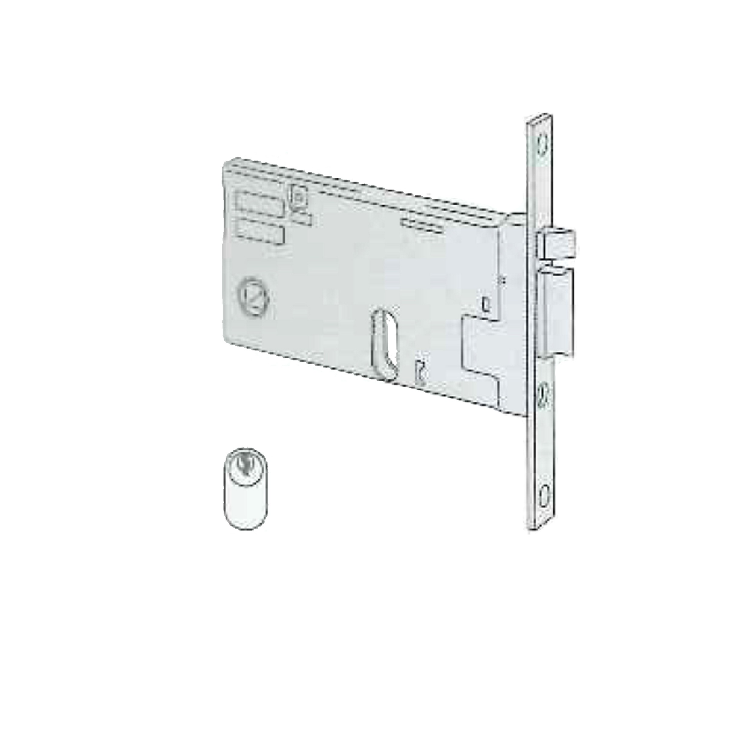 Serratura Infilare a cilindro CISA da ferramenta bossi